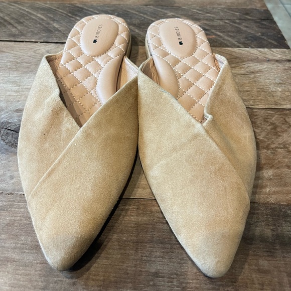 Birdies Brown Suede The Swan Slides Size 9 - Picture 1 of 4